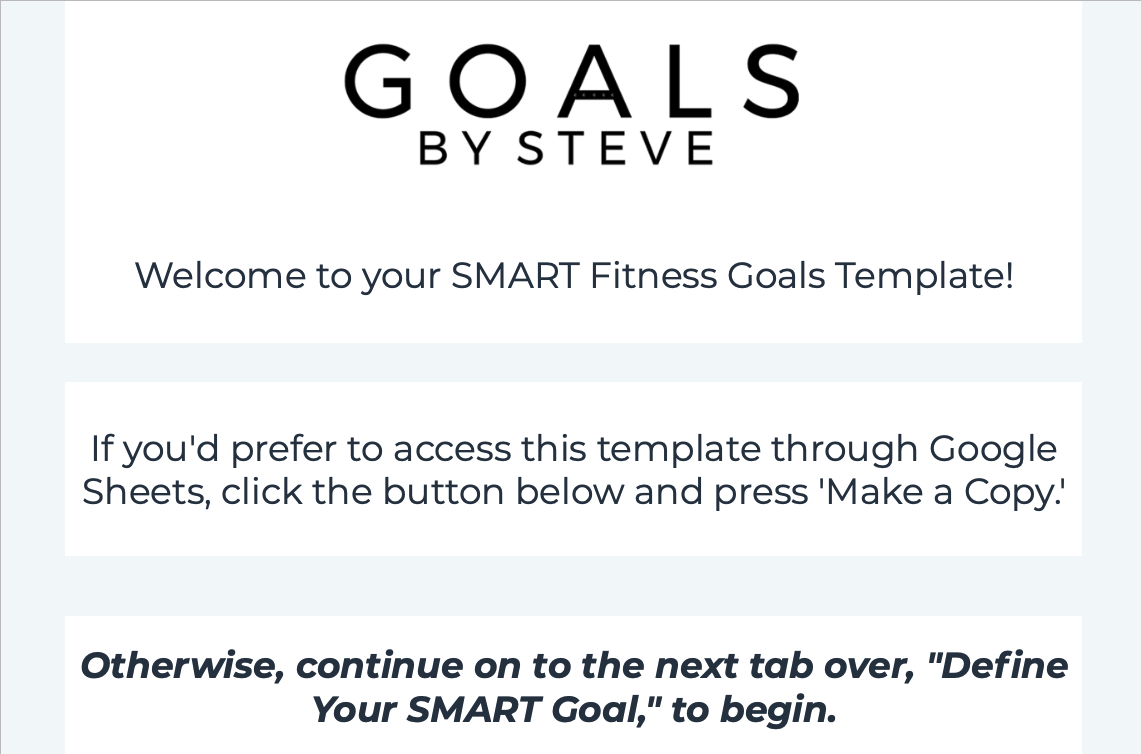 Create Your SMART Fitness Goals