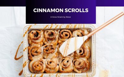 Whey Protein Cinnamon Scrolls | Grow Snacks by Steve