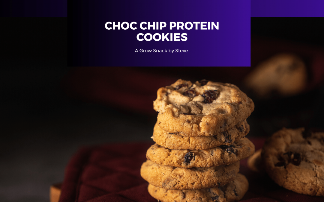 Choc Chip Protein Cookies | Grow Snacks by Steve